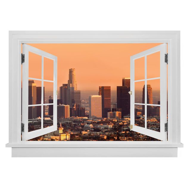 Kök dekoration Open Window Skyline Of Los Angeles