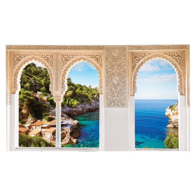 Kök dekoration Decorated Window Cala De Deia In Majorca