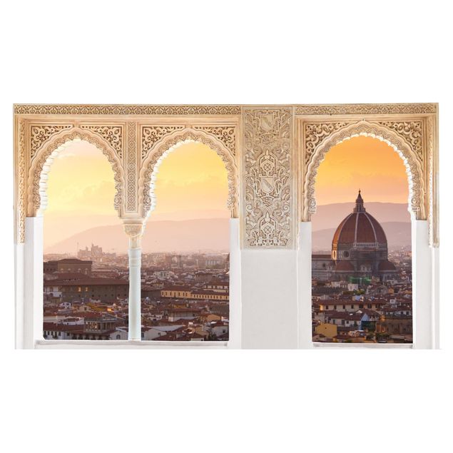 Autocolantes de parede imitação de pedra Decorated Window Florence