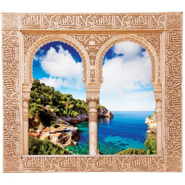 Kök dekoration Decorated Window Cala De Deia In Majorca