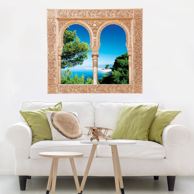 Autocolantes de parede Ilhas Decorated Window Hidden Paradise
