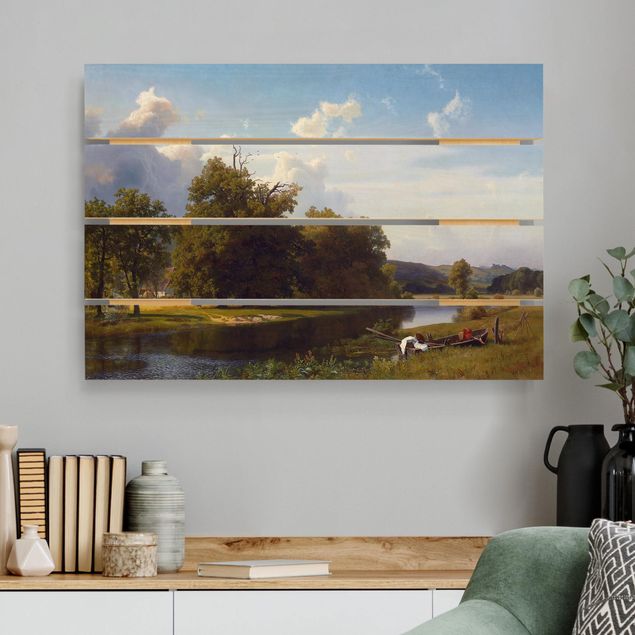 Kök dekoration Albert Bierstadt - A River Landscape, Westphalia