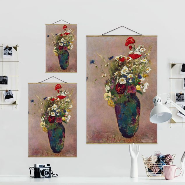Tavlor blommor  Odilon Redon - Flower Vase with Poppies