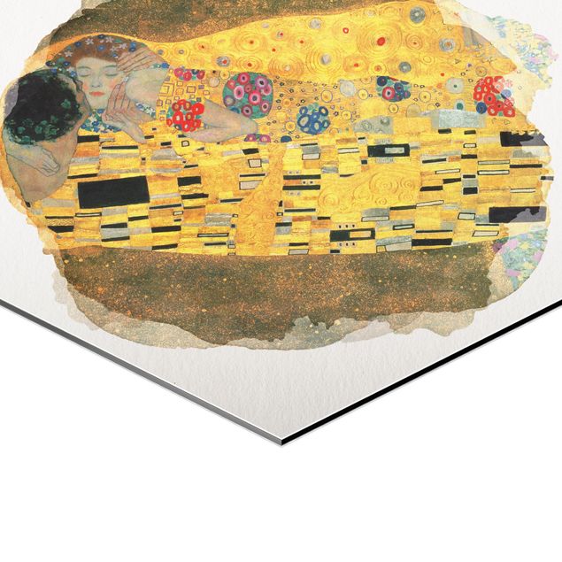 Tavlor Gustav Klimt WaterColours - Gustav Klimt - The Kiss