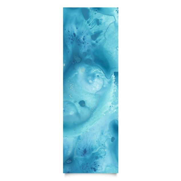 Självhäftande folier blå Wave Watercolour Turquoise l