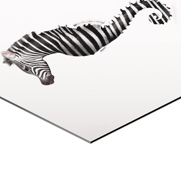 Tavlor djur Seahorse With Zebra Stripes