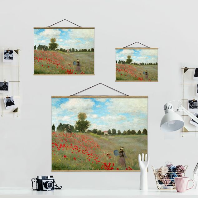 Tavlor landskap Claude Monet - Poppy Field Near Argenteuil