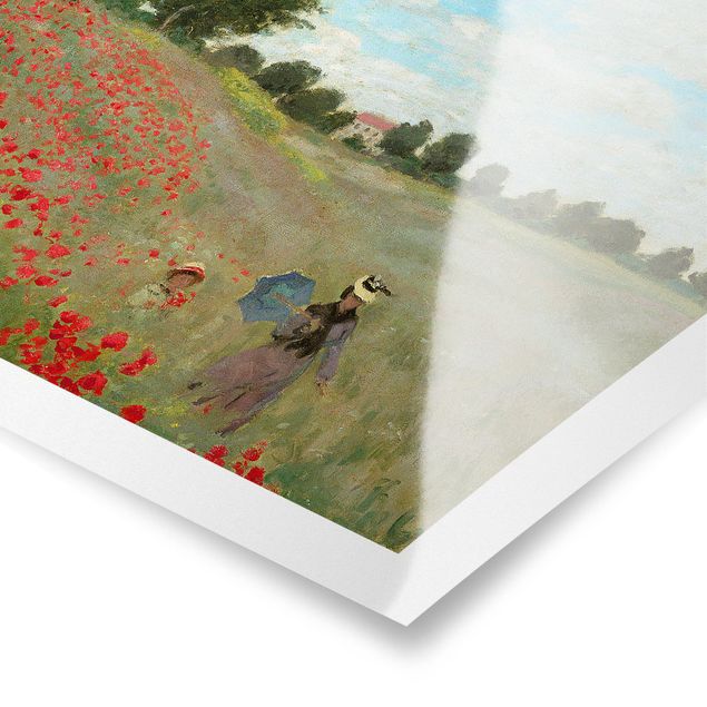 Tavlor landskap Claude Monet - Poppy Field Near Argenteuil