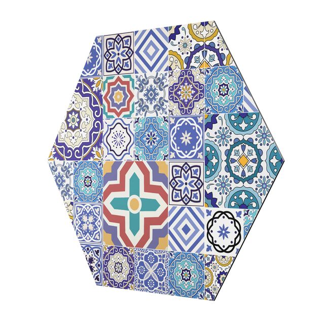 Hexagonala tavlor Backsplash - Elaborate Portoguese Tiles