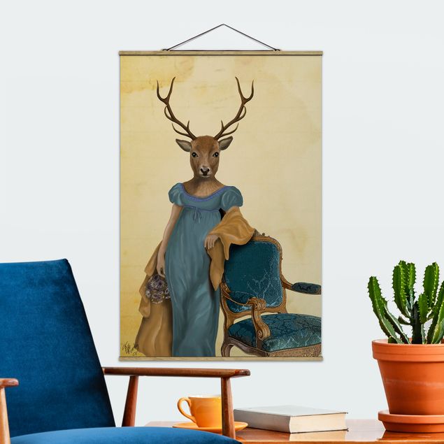 Kök dekoration Animal Portrait - Deer Lady