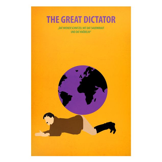 Tavlor konstutskrifter Film Poster The Great Dictator