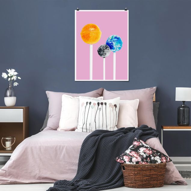 Posters konstutskrifter Lollipops With Planets