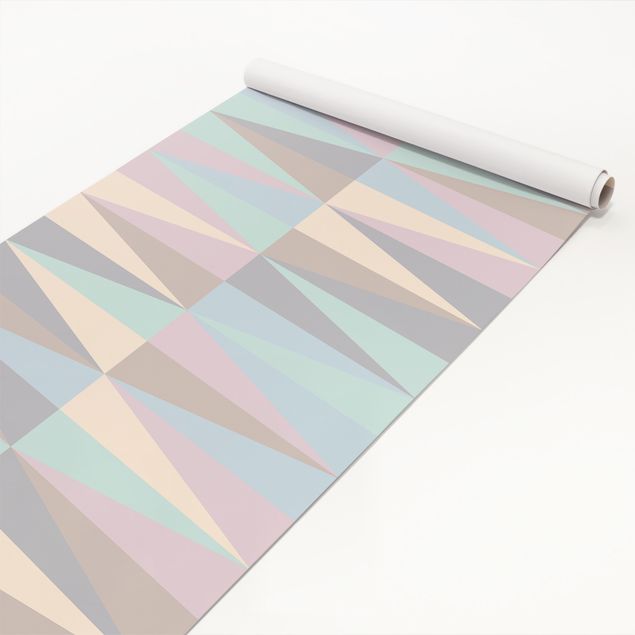 Möbelfolier mönster Triangles In Pastel Colours