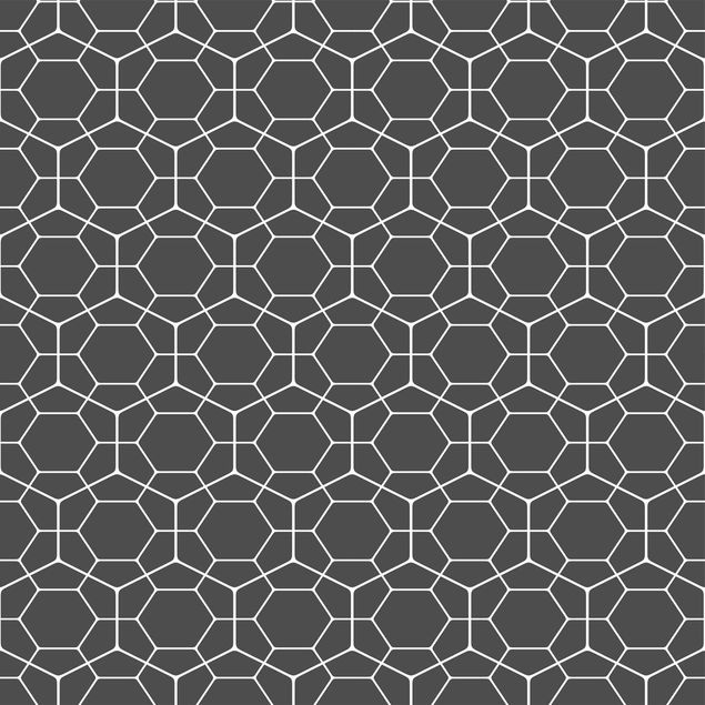Möbelfolier Anthracite Geometric Diamond Honeycomb Pattern