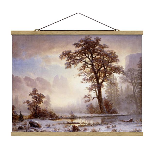 Konststilar Albert Bierstadt - Valley of the Yosemite, Snow Fall