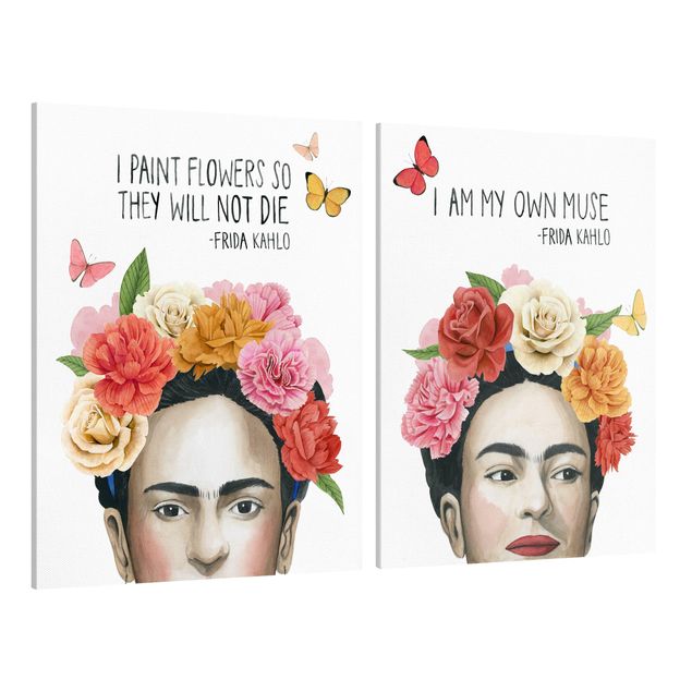 Tavlor blommor  Frida's Thoughts Set I