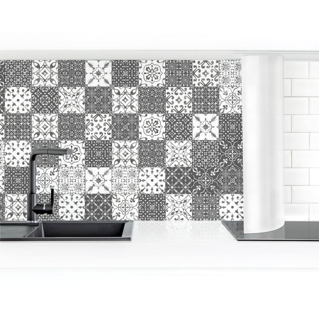 Stänkskydd kök  Tile Pattern Mix Gray White