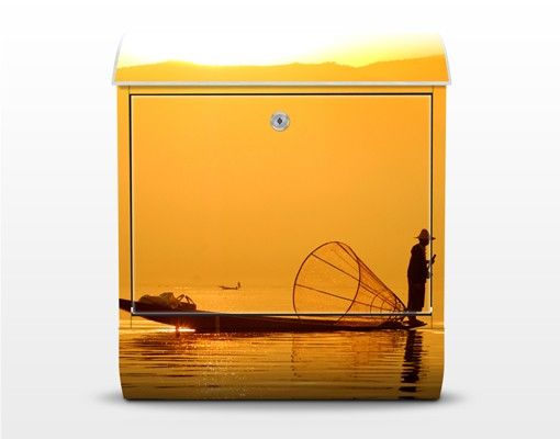 Brevlådor gul Fisherman And Sunrise