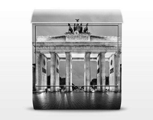 Brevlådor grått Illuminated Brandenburg Gate II