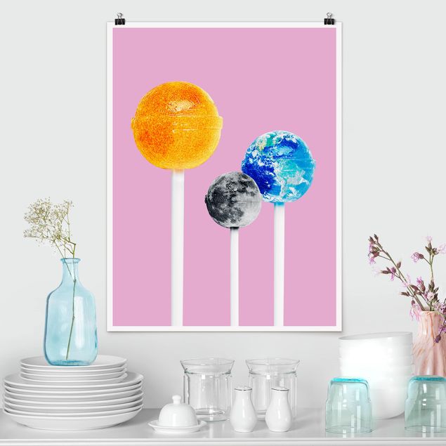 Kök dekoration Lollipops With Planets