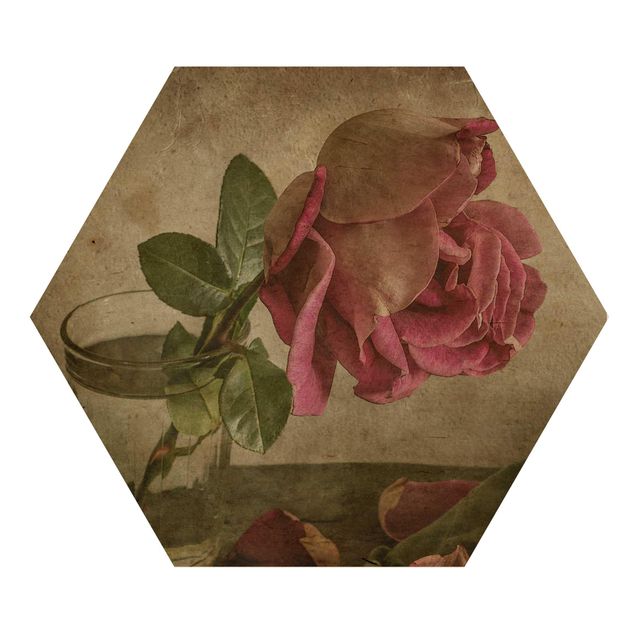 Hexagonala tavlor Tear Of A Rose