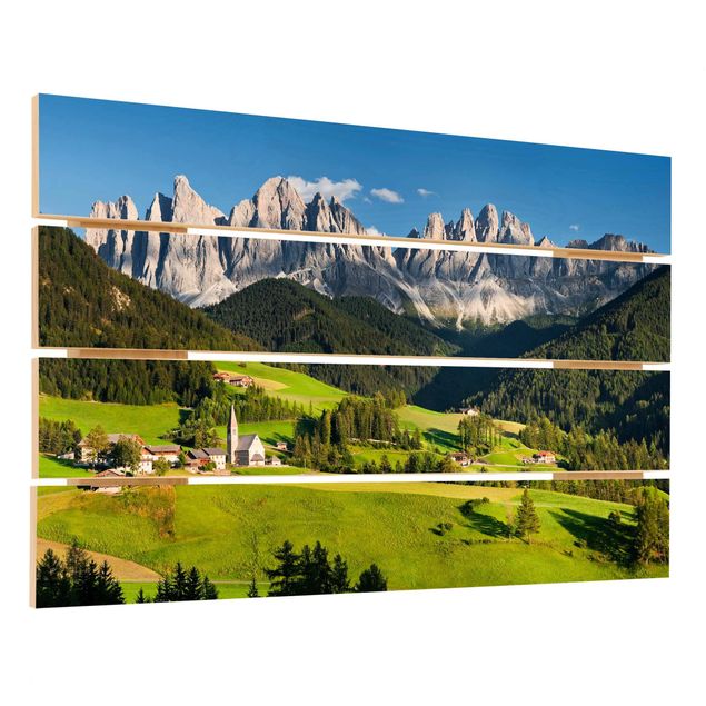 Trätavlor Odle In South Tyrol