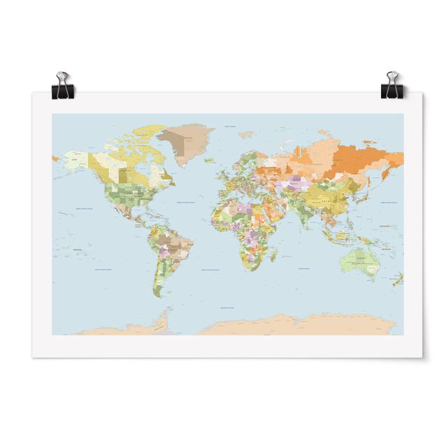 Tavlor världskartor Political World Map