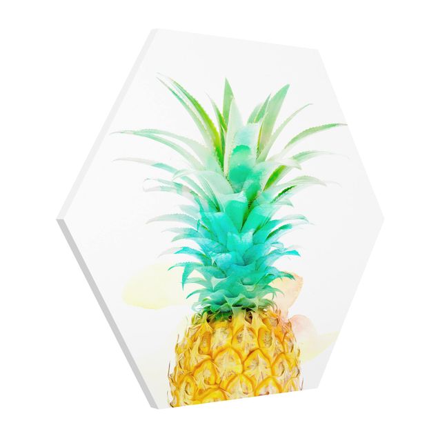 Tavlor gul Pineapple Watercolour