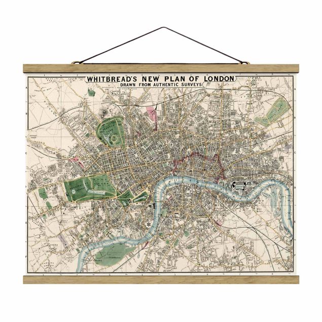 Tavlor världskartor Vintage Map London