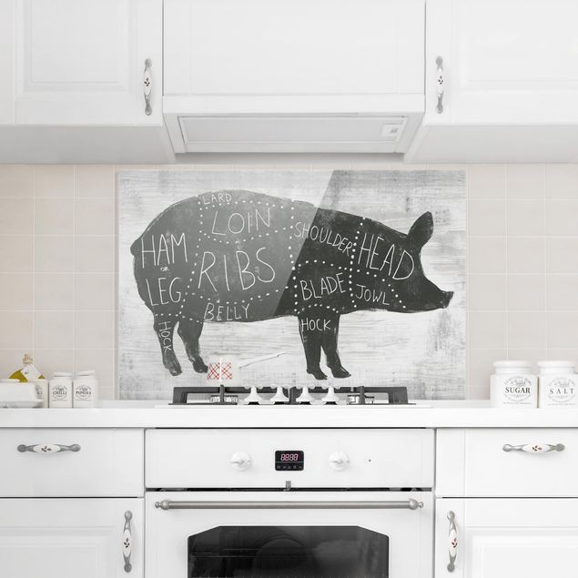 stänkskydd kök glas Butcher Board - Pig