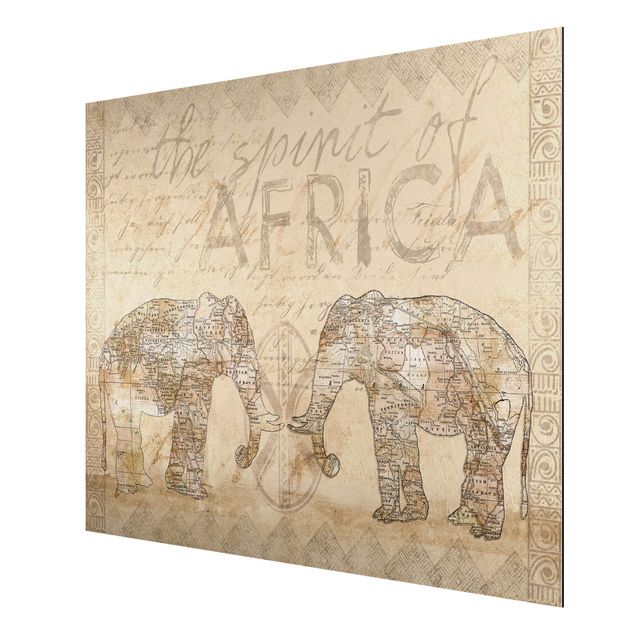 Tavlor världskartor Vintage Collage - Spirit Of Africa