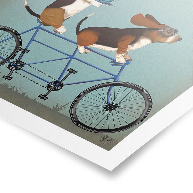 Posters vintage Cycling - Bassets Tandem
