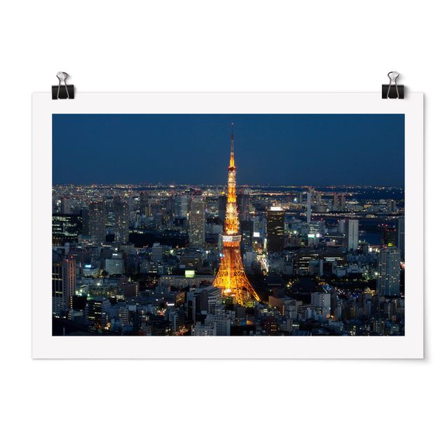 Posters arkitektur och skyline Tokyo Tower