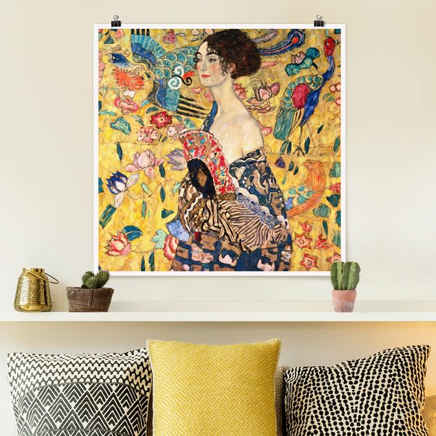 Kök dekoration Gustav Klimt - Lady With Fan