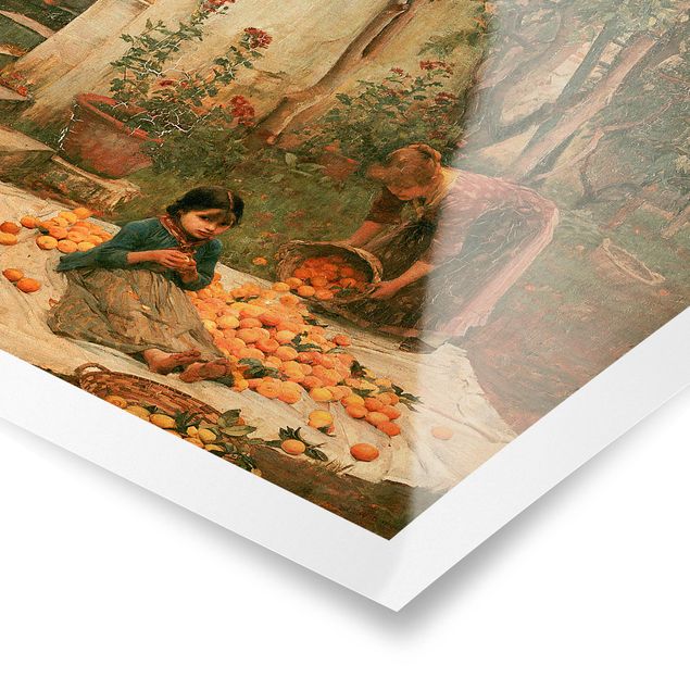 Tavlor porträtt John William Waterhouse - The Orange Pickers