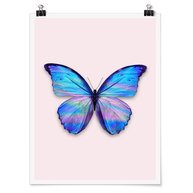 Posters konstutskrifter Holographic Butterfly