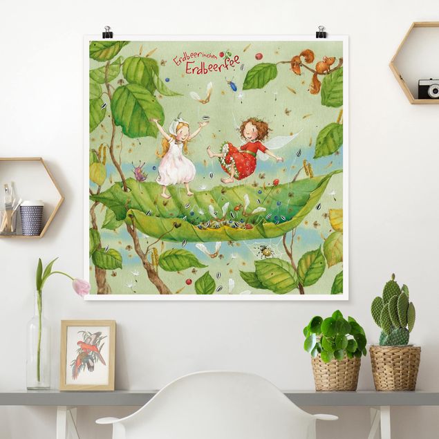 Posters djur Little Strawberry Strawberry Fairy - Trampoline