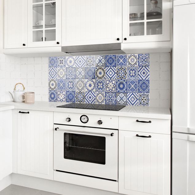 Stänkskydd kök glas mönster Mediterranean Tile Pattern