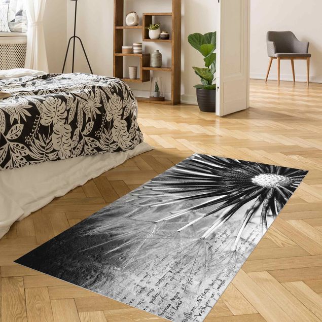 långa mattor Dandelion Black & White