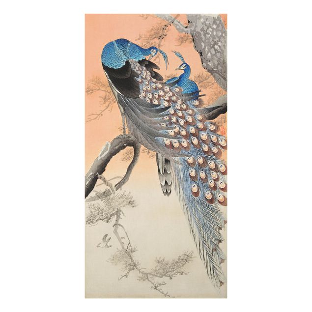 Tavlor retro Vintage Illustration Asian Peacock L