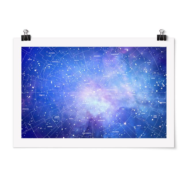 Tavlor modernt Stelar Constellation Star Chart