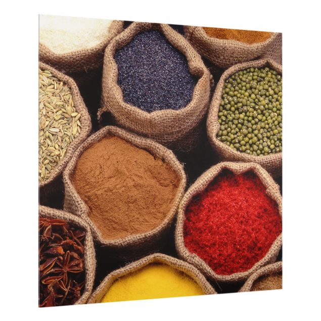 stänkskydd kök glas Colourful Spices