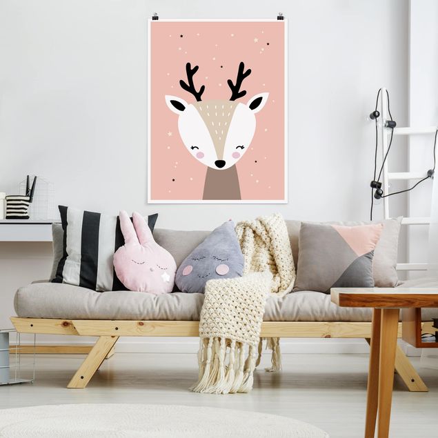 Posters djur Happy Deer
