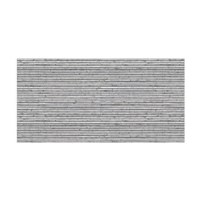 Mattor med stenlook Wooden Wall With Narrow Strips Black And White