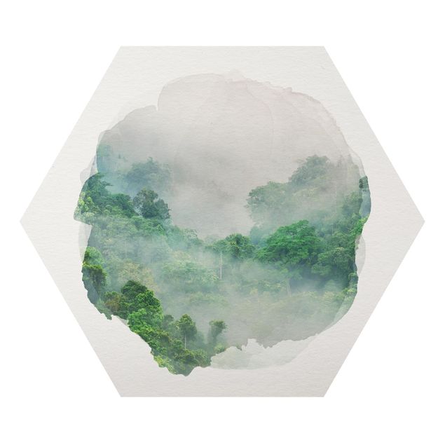 Tavlor blommor WaterColours - Jungle In The Mist