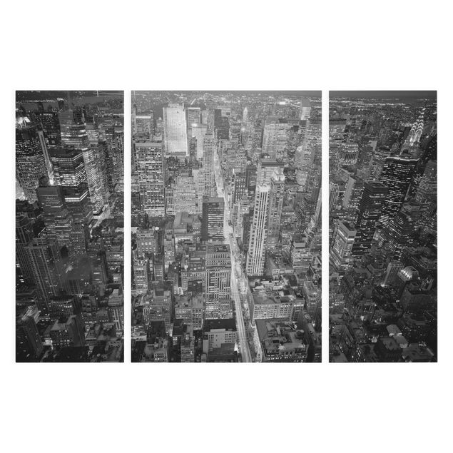 Canvastavlor svart och vitt Midtown Manhattan II