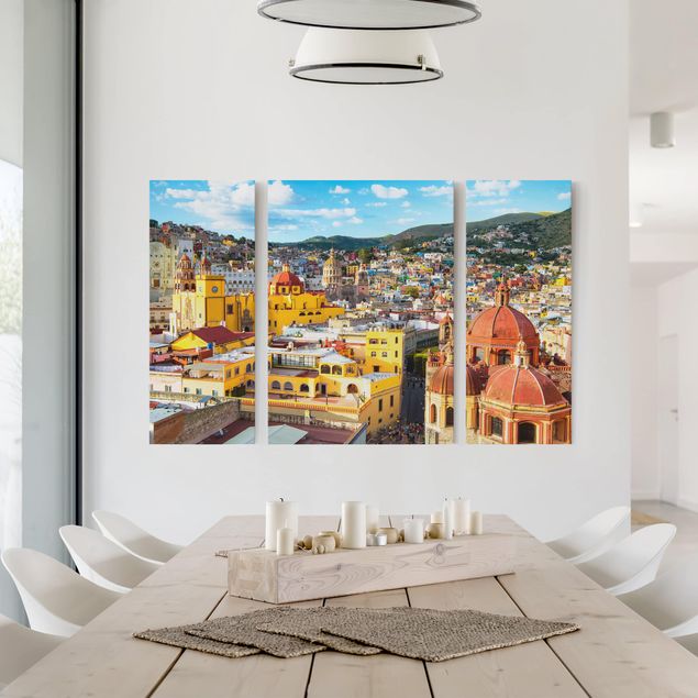 Canvastavlor Arkitektur och Skyline Colourful Houses Guanajuato