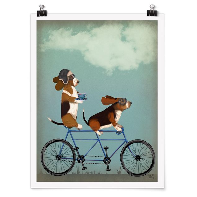 Posters vintage Cycling - Bassets Tandem