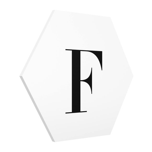 Tavlor modernt Letter Serif White F
