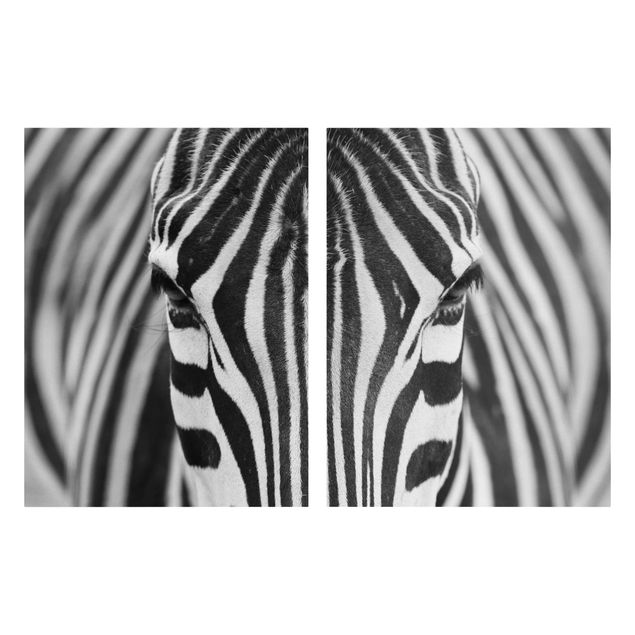 Canvastavlor svart och vitt Zebra Look